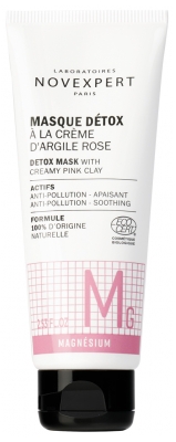 Novexpert Magnésium Masque Détox à la Crème d'Argile Rose Bio 75 ml
