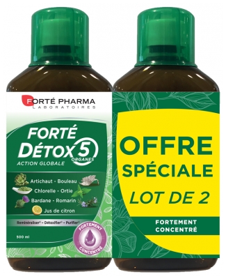 Forté Pharma Forté Détox 5 Organes Lot de 2 x 500 ml