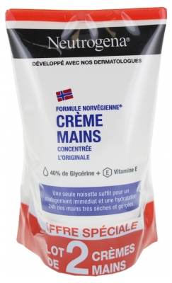 Neutrogena Crème Mains Hydratante Concentrée Lot de 2 x 50 ml
