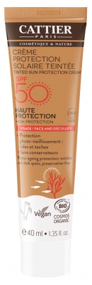 Cattier Creme Protection Solaire Teintee Spf50 Bio 40 Ml