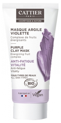 Cattier Violett Lermask Alla Hudtyper Bio 30 ml