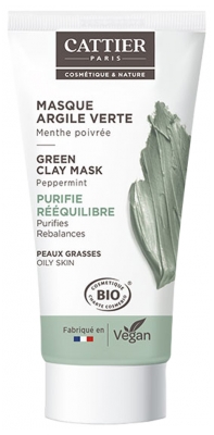 Cattier Maschera di Argilla Verde per Pelle Grassa 30 ml