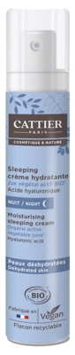 Cattier Sleeping Crème Hydratante Nuit Peaux Déshydratées Bio 50 ml