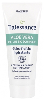 Natessance Økologisk Fair Trade Ren Aloe Vera Juice Frisk Fugtgivende Gelé Økologisk 50 ml
