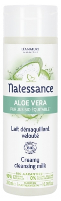 Natessance Aloe Vera Pure Juice Organic Fair Trade Creamy Cleansing Milk 200ml