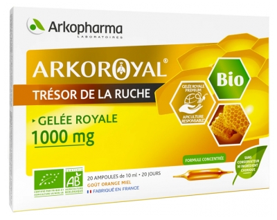 Arkopharma Arko Royal Hive Treasure Organic Royal Jelly 1000mg 20 Phials