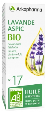 Arkopharma Organic Essential Oil Aspic Lavender (Lavandula Latifolia) n°17 10ml