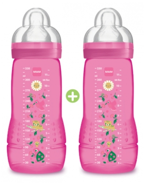 MAM Easy Active 2nd Age 2 Baby Bottles 330ml 6 Months and +