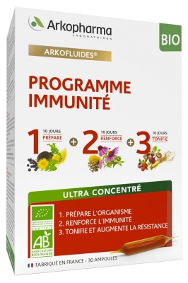 Arkopharma Arkofluides Programme Immunité Bio 30 Ampoules