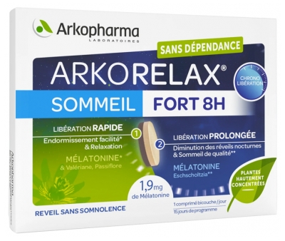 Arkopharma Arkorelax Sueño Fuerte 8H 15 Comprimidos
