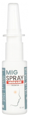 Mig Spray Migraine Headache Nasal Spray 15ml