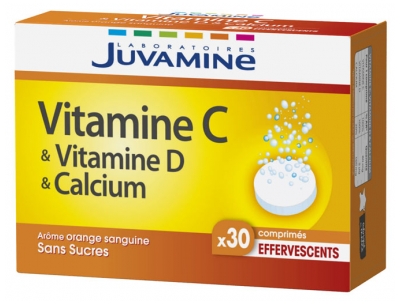 Voorspeller Mediaan volwassene Juvamine Vitamin C Vitamin D Calcium 30 Effervescent Tablets