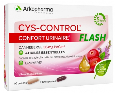 Arkopharma Cys-Control Flash 10 Capsules + 10 Gel-Caps