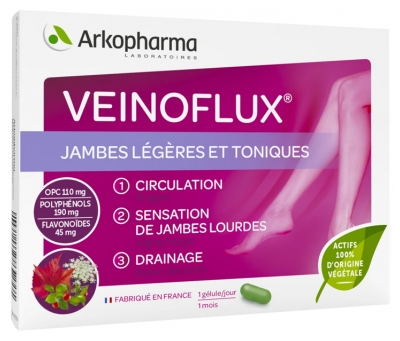 Arkopharma Veinoflux Light and Tonic Legs 30 Capsules