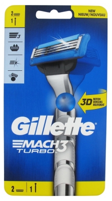 Gillette Rasoir Mach3 Turbo 3D + 2 Lames