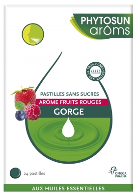Phytosun Arôms Throat Sugar-Free Lozenges Red Berries 24 Lozenges