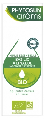 Phytosun Arôms Basil Essential Oil Linalool (Ocimum Basilicum) Organic 5 ml