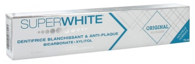 Superwhite Aufhellende Zahnpasta Gegen Zahnbelag Original mit Fluor 75 ml