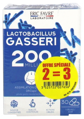 Eric Favre Lactobacillus Gasseri 3 x 30 Vegetable Capsules