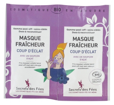 Secrets des Fées Masque Fraîcheur Coup d'Éclat Bio 2 x 8 g