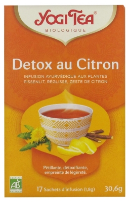 Ceai Yogi Detox cu Lămâie Bio 17 Plicuri
