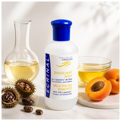 Ecrinal Mild Polish Remover with Silk Lipesters 125ml