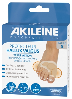 Akileïne Podoprotection Protecteur Hallux Valgus Triple Action - Taille : S