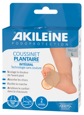 Akileïne Podoprotection Coussinet Plantaire Intégral 1 Paire - Taille : L
