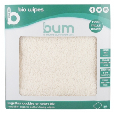 Bum diapers Lot de 10 Lingettes Lavables