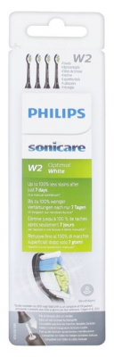 Philips Sonicare W2 Optimal White HX6064 4 Têtes de Brosse de Rechange - Couleur : Noir