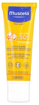 Mustela Lait Solaire Très Haute Protection SPF50+ 40 ml