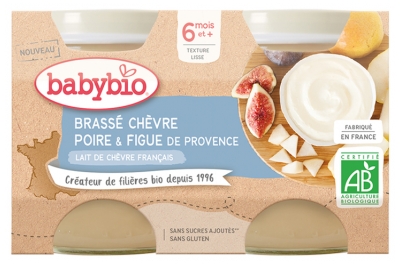 Babybio Ziegenmilch-Birne Feige ab 6 Monaten Bio 2 Gläser à 130 g