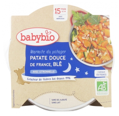 Babybio Gute Nacht Süßkartoffel Kartoffel Weizen 15 Monate und + Bio 260 g