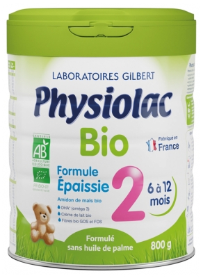 Physiolac Bio Formule Épaissie 2 6 à 12 Mois 800 g