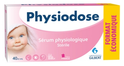 Gilbert Physiodose Sterile Physiological Serum 40 Single Doses 