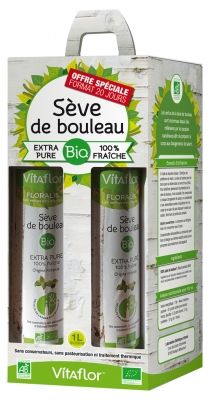 Vitaflor Sève de Bouleau Bio 4 x 250 ml Offre Spéciale