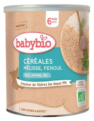 Babybio Céréales Mélisse Fenouil 6 Mois et + Bio 220 g