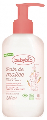 Babybio Bain de Malice Gel Lavant Corps & Cheveux Bio 250 ml