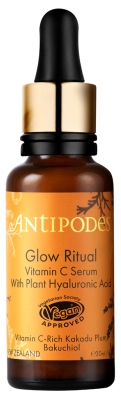 Antipodes Glow Ritual Serum med C-vitamin og hyaluronsyre af vegetabilsk oprindelse 30 ml