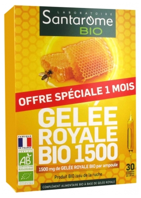 Santarome Bio Organic Royal Jelly 1500 30 Phials