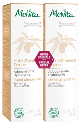 Melvita Sweet Almond Oil Organic 2 x 50ml