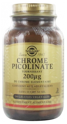 Solgar Chrome Picolinate 200 µg 90 Gélules Végétales