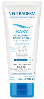 Neutraderm Baby Gel Nettoyant Douceur 3en1 200 ml
