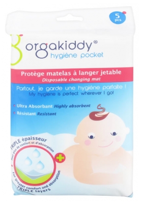 Orgakiddy Higiene Pocket Protector de Colchón Cambiador Desechable 5 Protectores
