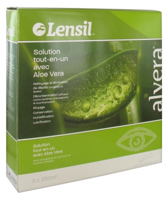 Lensil Alvera All-in-One Solution With Aloe Vera 3 x 350 ml
