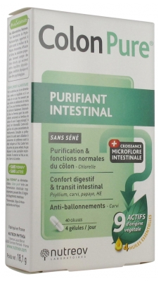Nutreov Colon Pure Purifiant Intestinal 40 Gélules