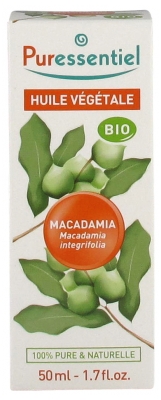 Puressentiel Luomu Macadamiapähkinäkasviöljy (Macadamia integrifolia) 50 ml