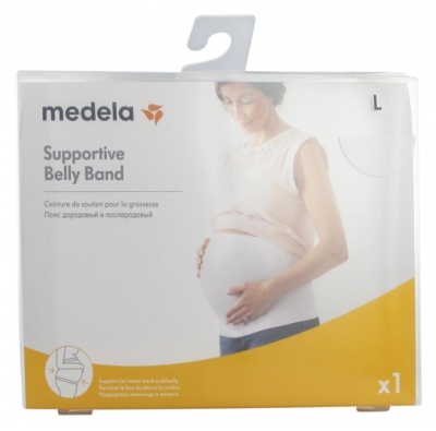 Medela Supportive Belly Band for Pregnancy White - Size: Size L