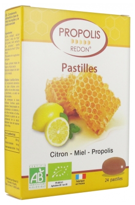 Redon Sūkājamās tabletes Citrons Medus Propoliss Bio 24 Sūkājamās tabletes