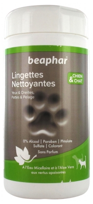 Beaphar Lingettes Nettoyantes Chien & Chat 100 Lingettes